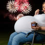 Watching Fireworks with my massive belly