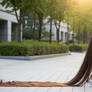 Early morning walk with my absurdly long hair
