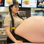 Working at McDonald's with my Giant Belly