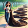 Mulan and her Extra Long 100-mile Hair