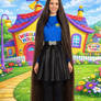 Lucia Field's Very Long Floor Length Hair