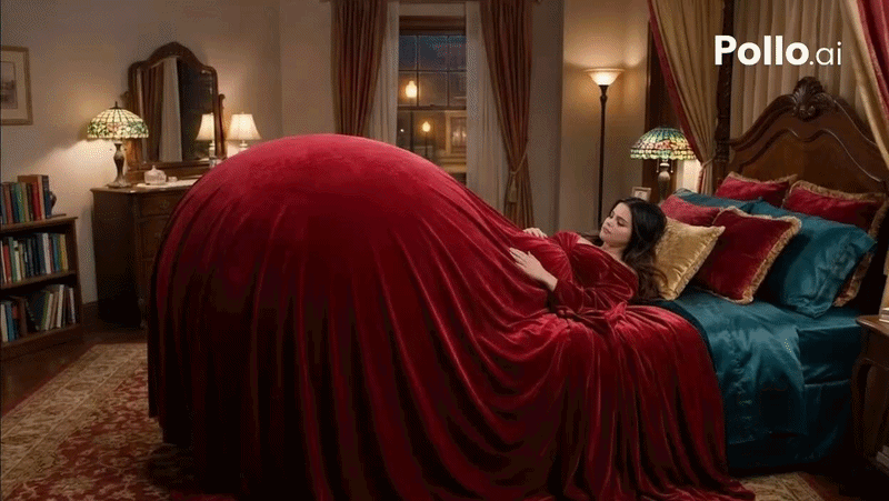 I watch my enormous pregnant belly In Bed.