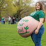 Ready for Earth Day with my Huge Belly.