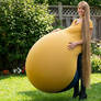 Indiana Evans and her hyper pregnant belly