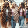 The Very Long Haired Friends at the Mall