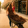 Carrying my Very Long Heavy Hair in a Wheelbarrow