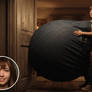 Pokimane's Big Belly is stuck in the doorframe