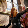 Cosplay Black Widow and Iron Man