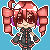 Teto Chibi Pixel Icon Blue Background