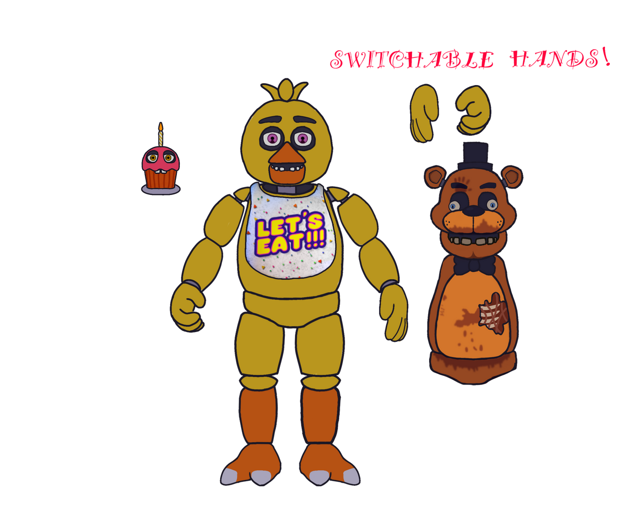 Funko Reborn 3 Chica the chicken action figure by hazyartdud on DeviantArt
