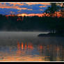 Misty Lake In The Sunrise