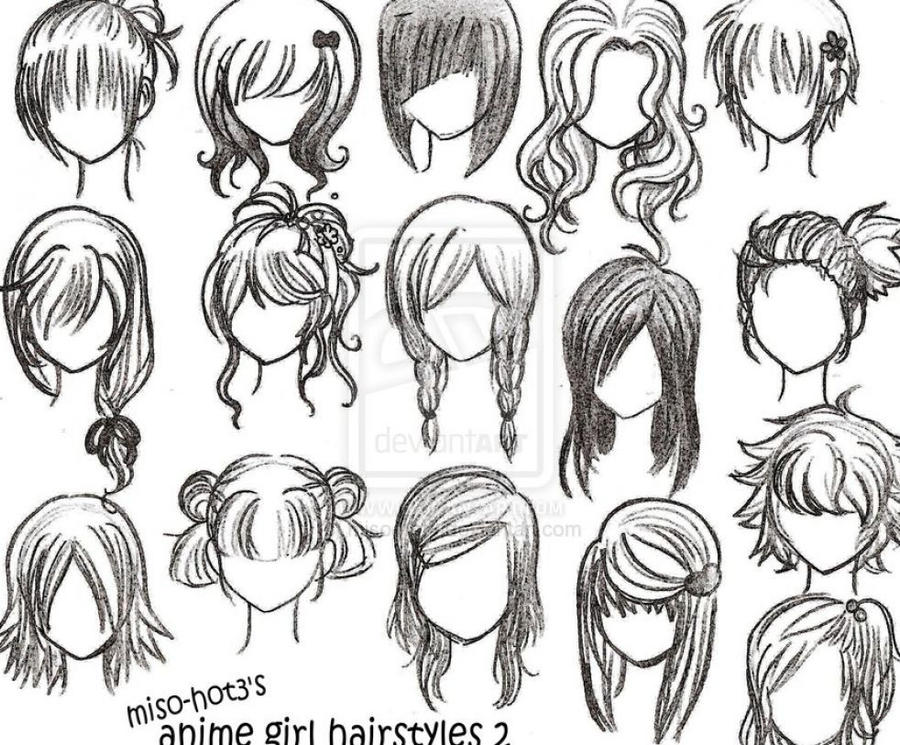 50 Female Anime Hairstyles by AnaisKalinin on DeviantArt