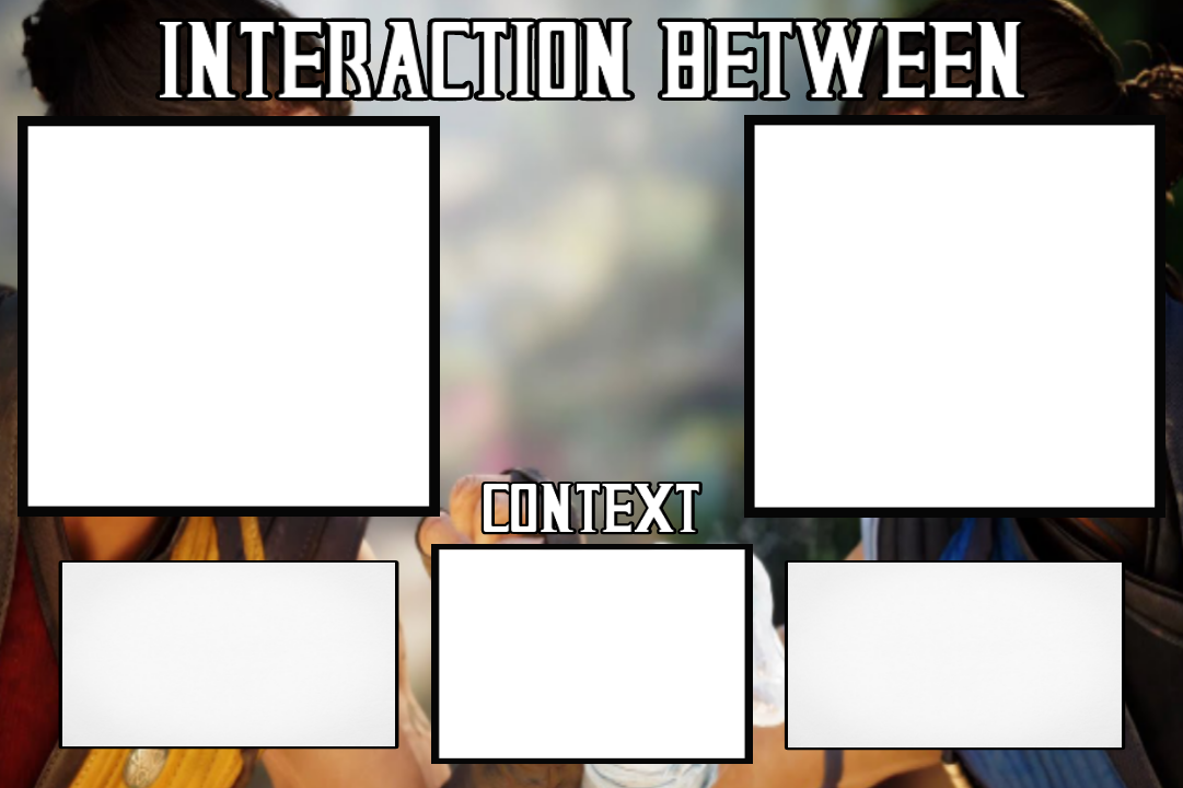 Interaction between characters template by AxL-2 on DeviantArt