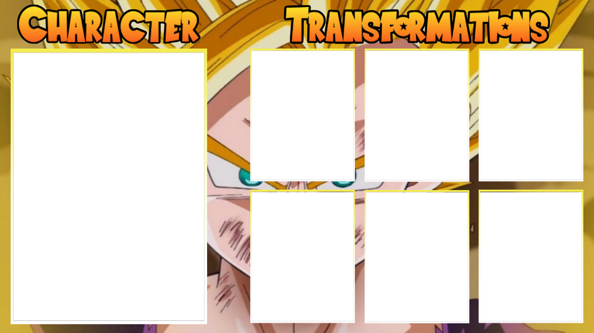 Custom Dbz Transformations Character's transformations Template by AxL-2 on DeviantArt