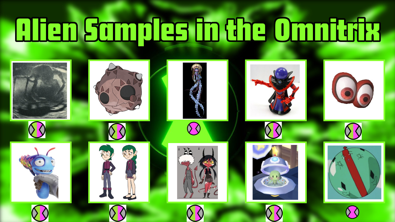 Aliens Samples in the Omnitrix 2 by con1011 on DeviantArt