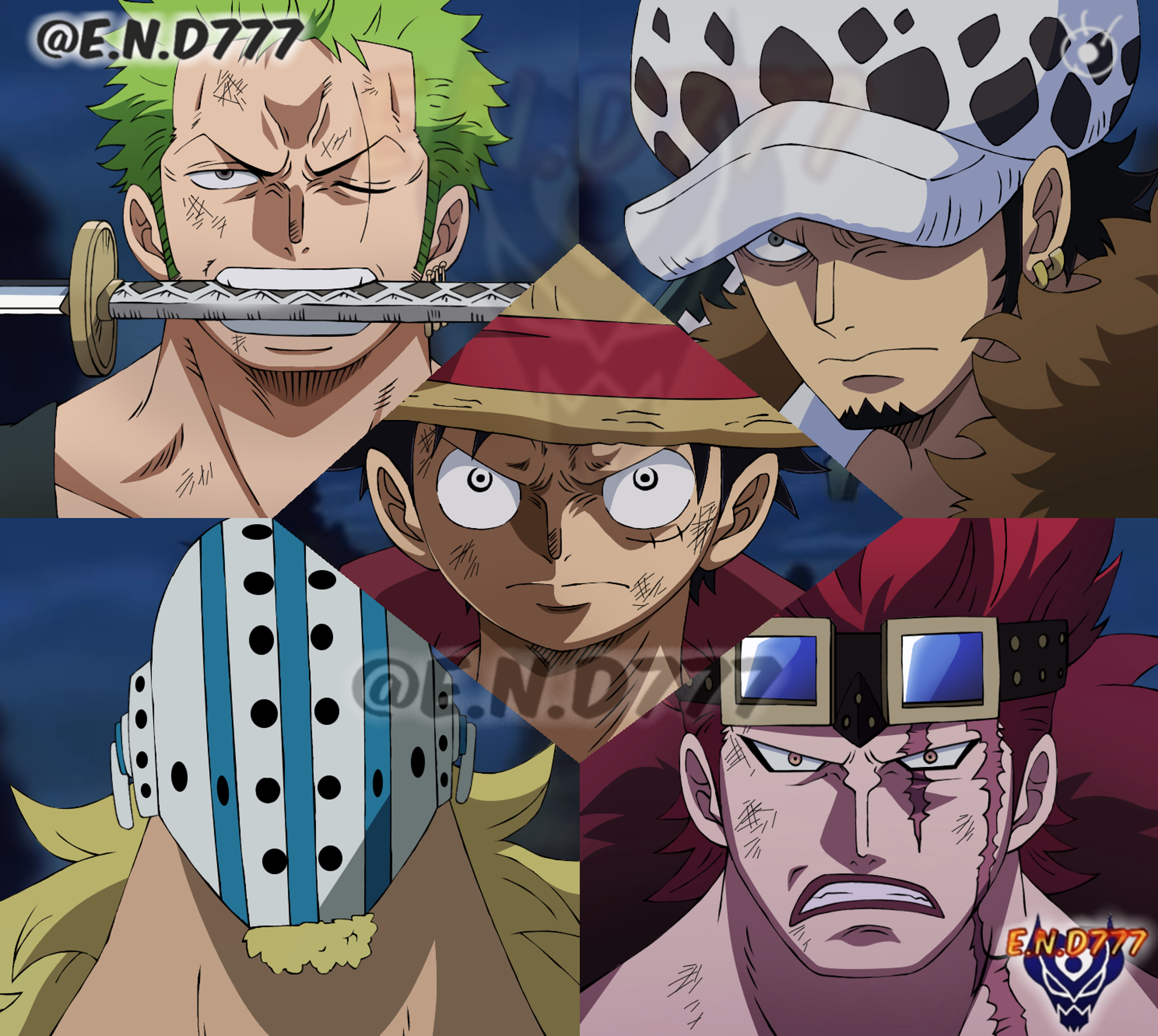 One Piece 1000 Luffy Zoro Law Kid Killer By End7777 On Deviantart One Piece 1000 Luffy Zoro Law Kid Killer By End7777 On Deviantart