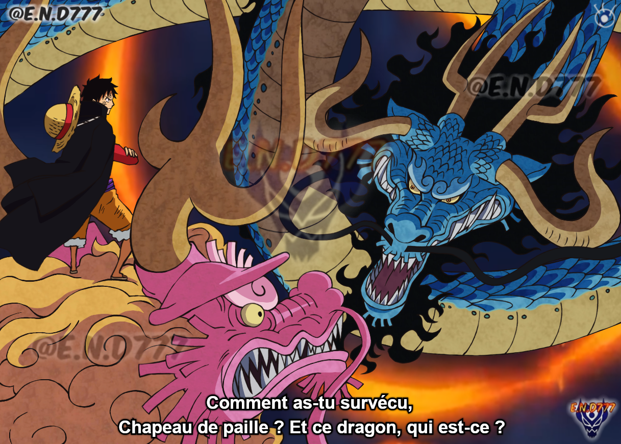 One Piece 1025 Luffy Et Momonosuke Vs Kaido By End7777 On Deviantart