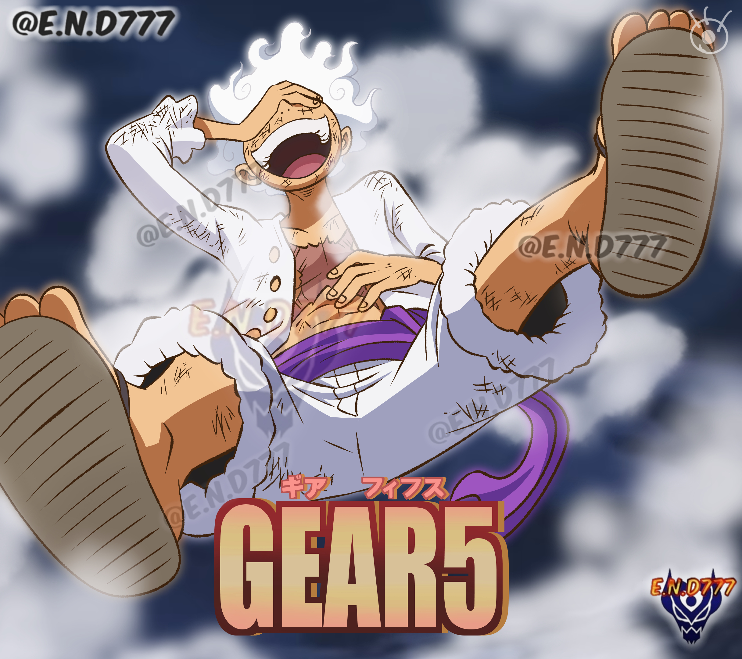 One piece chapter 1044 - Luffy gear5 by skasa8 on DeviantArt