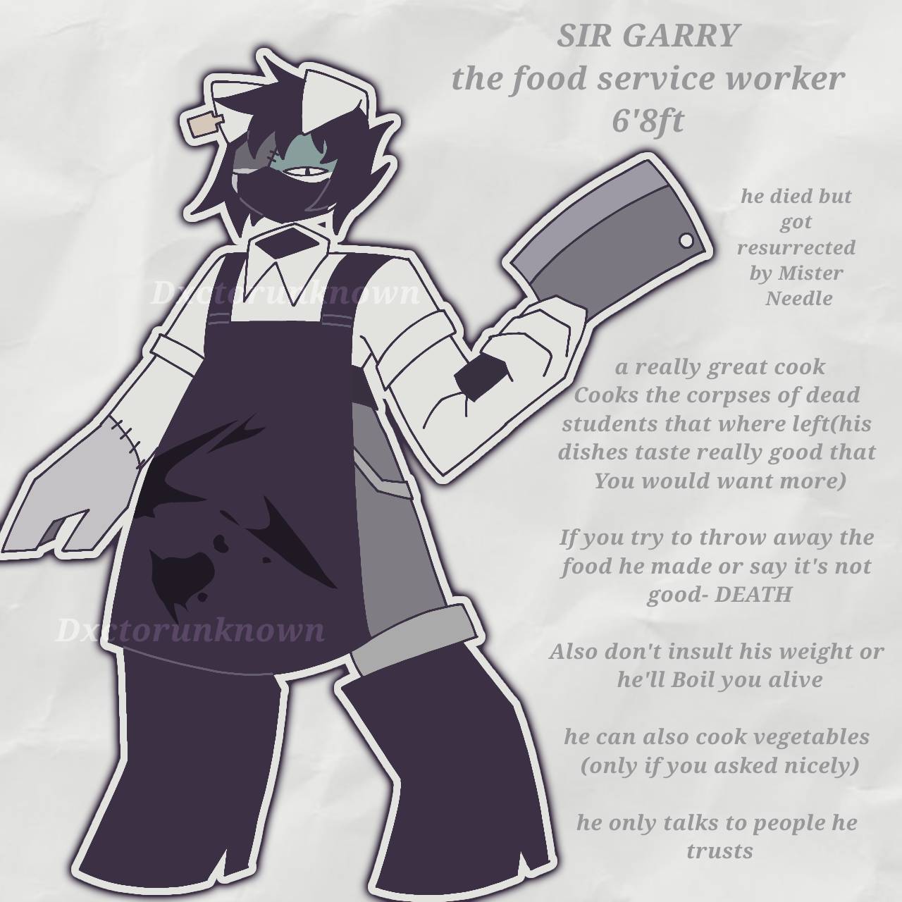 Fundamental paper education oc: Sir Garry by DXCTORUNKNOWN on DeviantArt