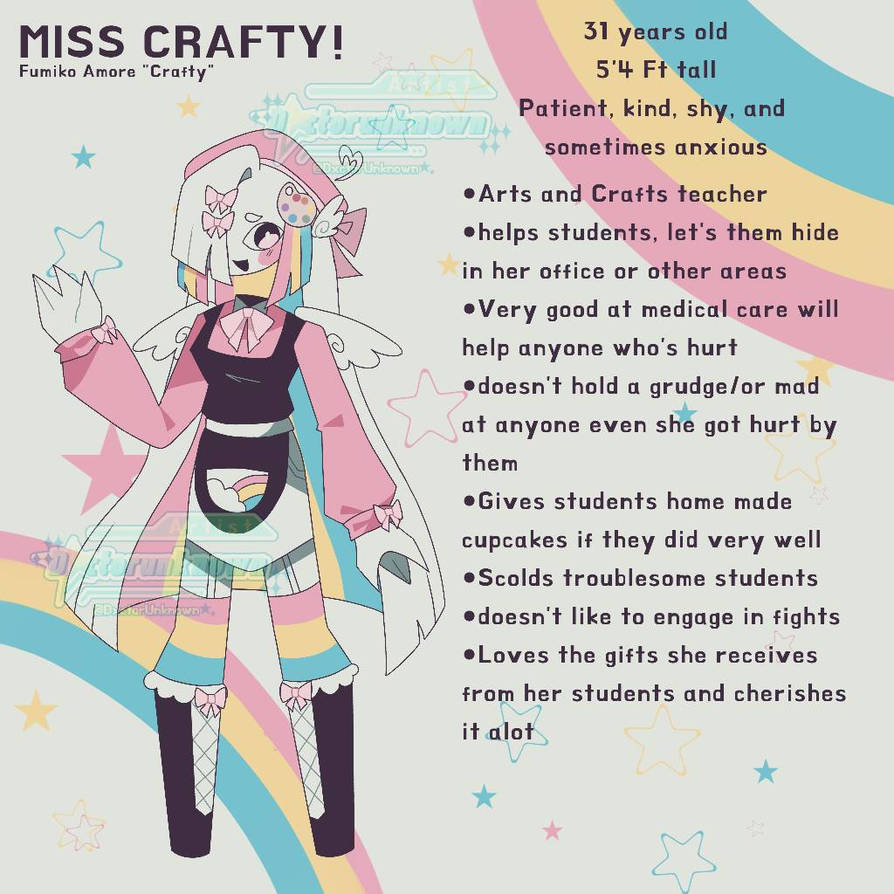 Fundamental paper education oc: Miss Crafty by DXCTORUNKNOWN on DeviantArt