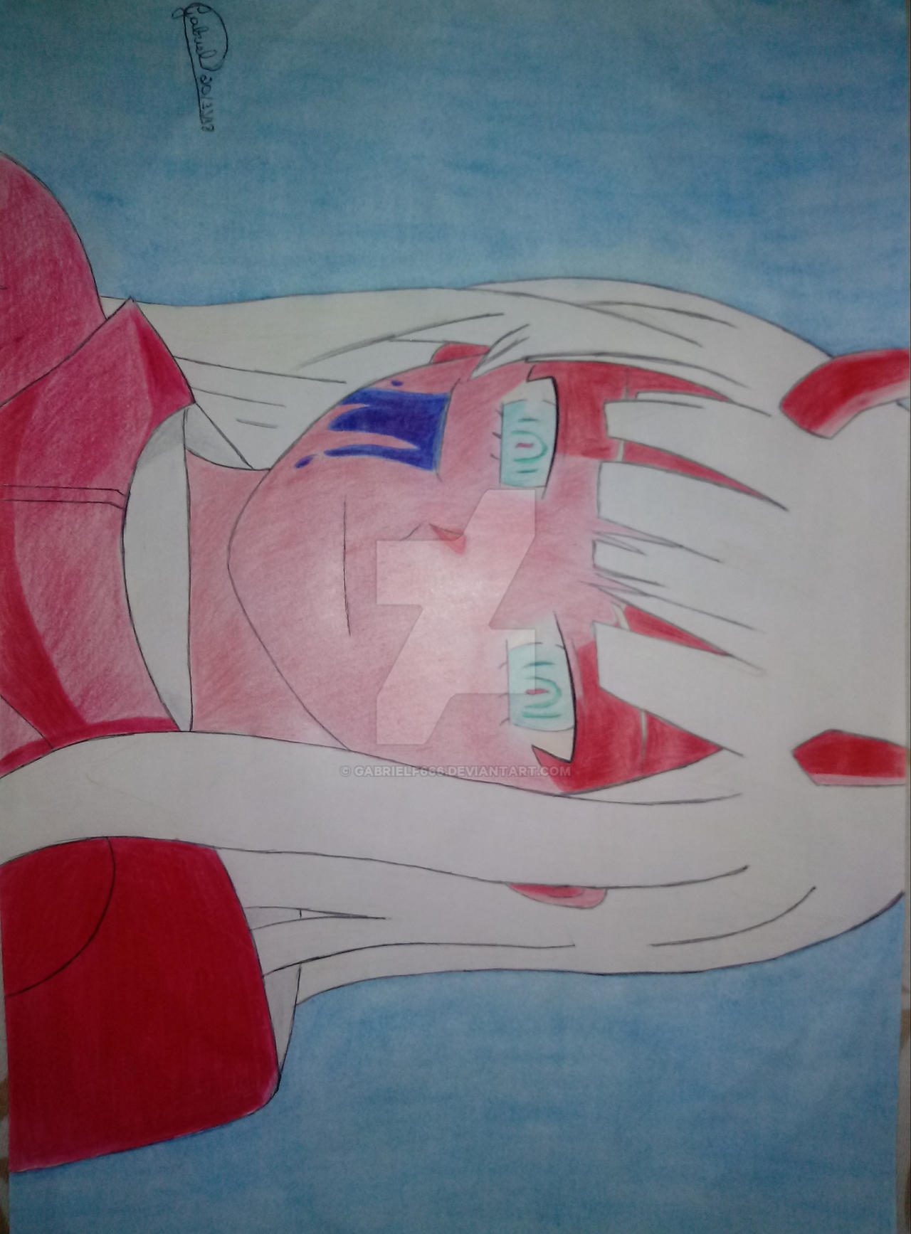 Zero Two demon form color by gabrielf666 on DeviantArt