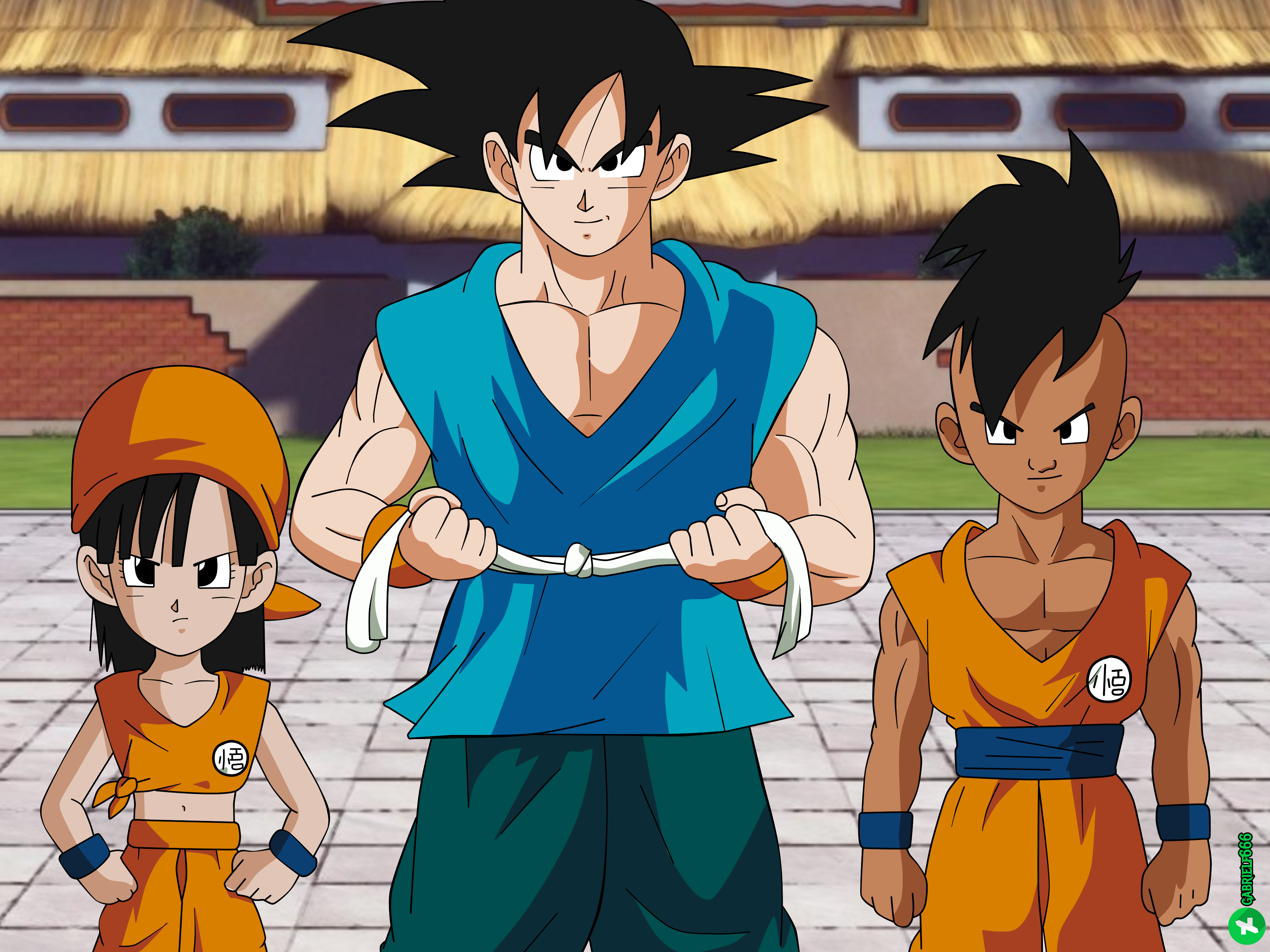 Download Goku & Uub training in Dragon Ball GT Wallpaper