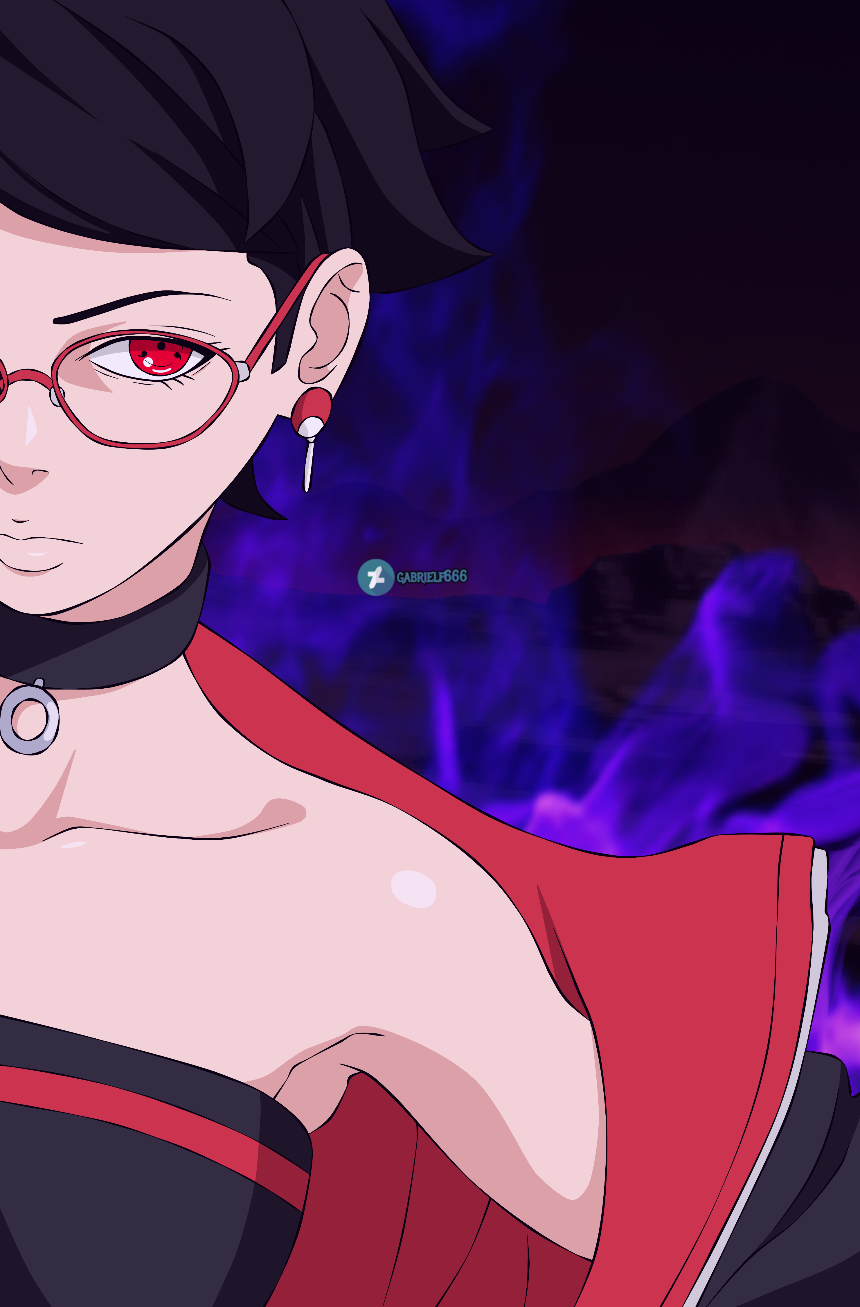 ArtStation - Sarada Uchiha - Timeskip Design 3D (Boruto Two Blue Vortex)