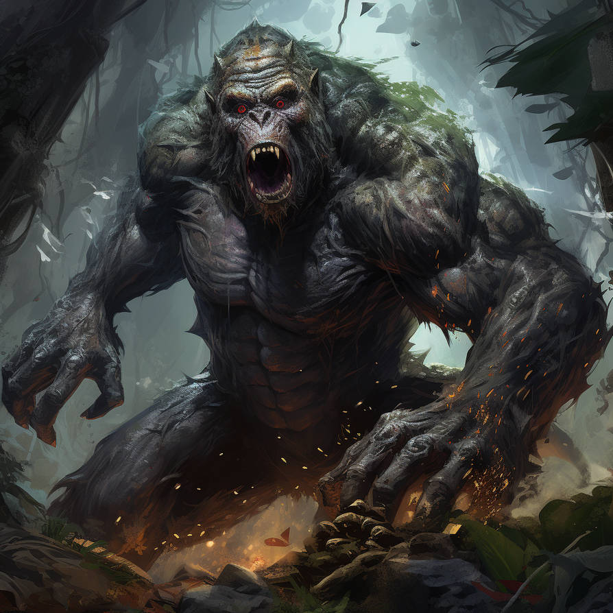 gawart gawart A mutant gorilla mutating with an al by GAWArtStudio on ...