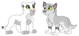 Cub and Pup Lineart