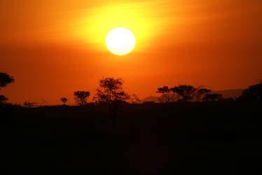 African sunset in Tanzania