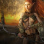 Redhead Elf Archer Girl, Fantasy Art