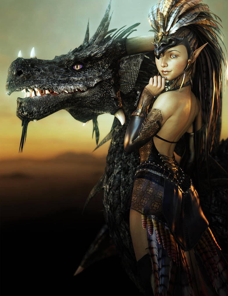 Девушка дракон фото