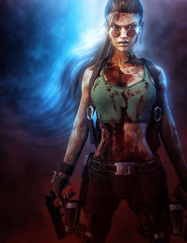 Bad-Ass Lara Croft, Tomb Raider Game Fan-Art