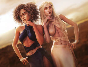 Missandei + Daenerys, Desert Beauties, Fantasy Art