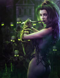 Pied Piper, Necromancer Fantasy Woman Art, DS Iray