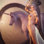 Unicorn Princess, Fantasy Woman Art, Daz Studio