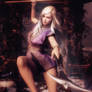 A Warrior's Dance, Blonde Fantasy Woman 3D-Art