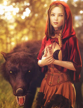 Little Red Riding Hood, Fantasy Woman Art, DS Iray