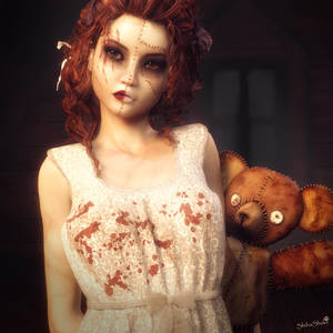 My Teddy Bear, Zombie Girl Fantasy Art, Daz Studio