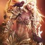 Death Bringer, Fantasy Dark-Elf Woman Art, DS Iray