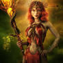 Red Sorceress, Fantasy Magic Woman Art, Daz Studio