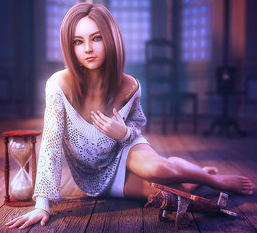 Memories, Fantasy Woman Pin-Up Art,Daz Studio Iray