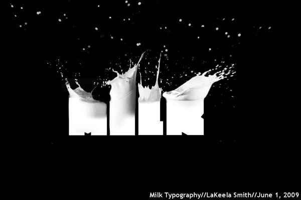 Milk Typography by lakeela Milk Typography by lakeela