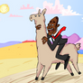 obama riding on a alpack'a