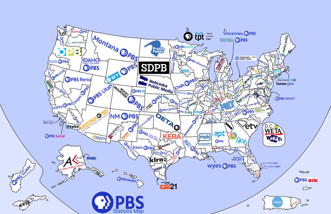 PBS Station map (as of 2025) by yourlocalspaincbinda on DeviantArt