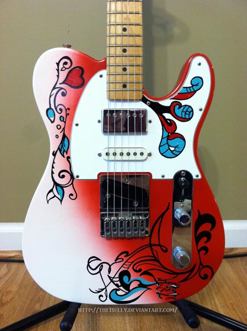 Telecaster Color Patterns custom painted telecaster by the1sully on DeviantArt