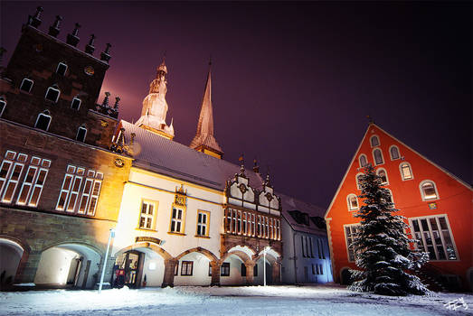 snowy evening in the city