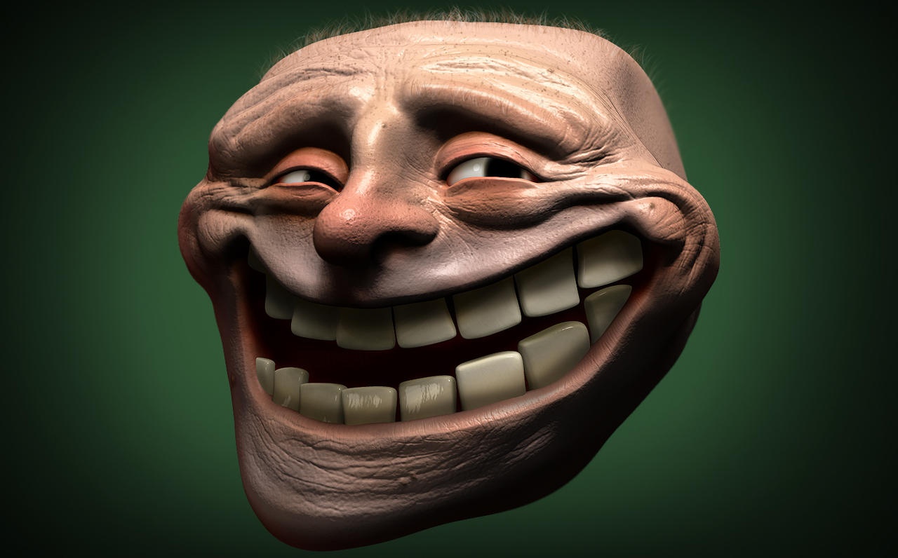 troll face - 3d by saxeh on DeviantArt