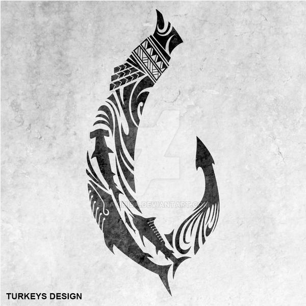 fish and hook tribal Vinyl Decal Rebel Road Authentic Maui Fishing Hook Tattoo Inspiration