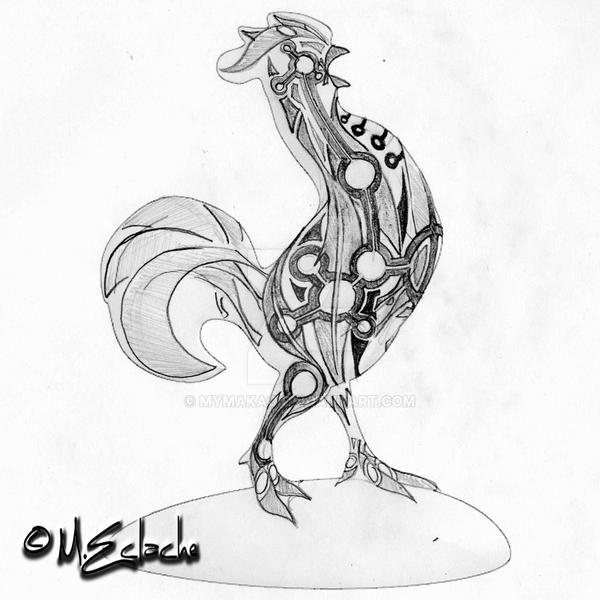 Cock : drawing